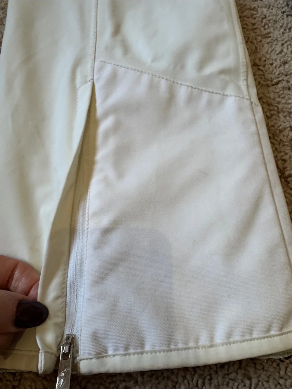 Tony Sailer Women's White Ski/Snowboard Pants with Zip Pockets size 34